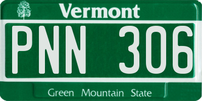 VT license plate PNN306