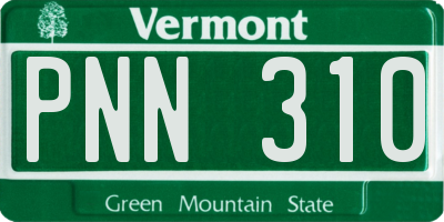 VT license plate PNN310