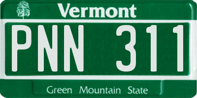 VT license plate PNN311