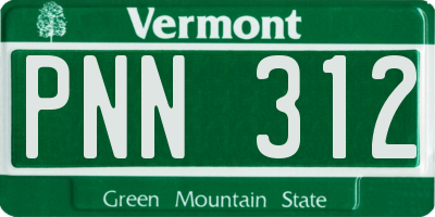 VT license plate PNN312