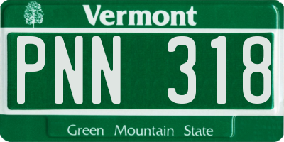 VT license plate PNN318