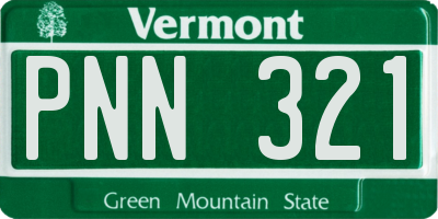 VT license plate PNN321