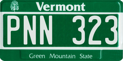 VT license plate PNN323
