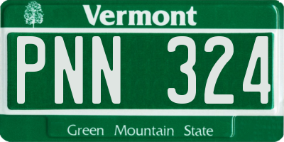VT license plate PNN324