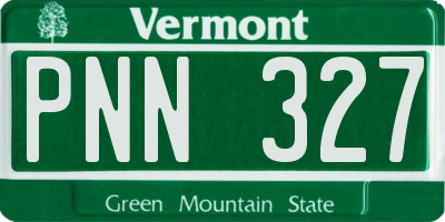 VT license plate PNN327