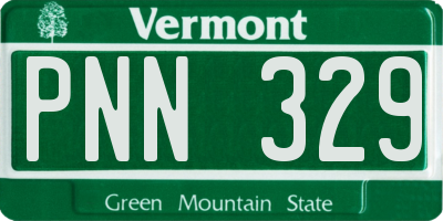 VT license plate PNN329