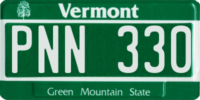 VT license plate PNN330