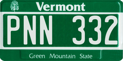 VT license plate PNN332