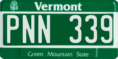 VT license plate PNN339