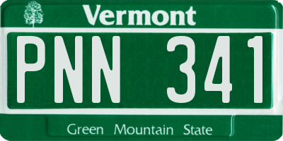 VT license plate PNN341