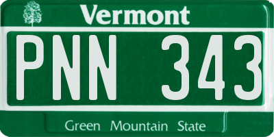 VT license plate PNN343