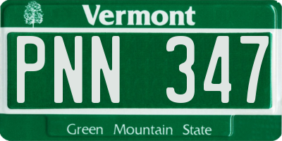 VT license plate PNN347