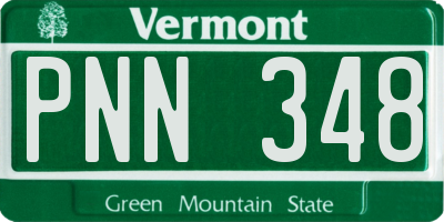 VT license plate PNN348