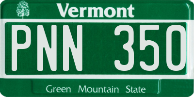 VT license plate PNN350