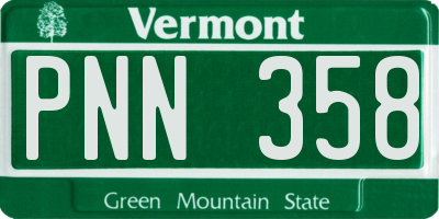 VT license plate PNN358