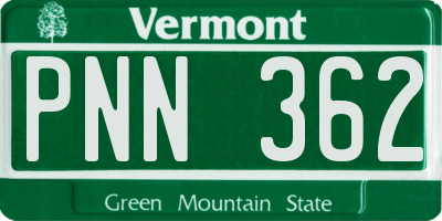 VT license plate PNN362