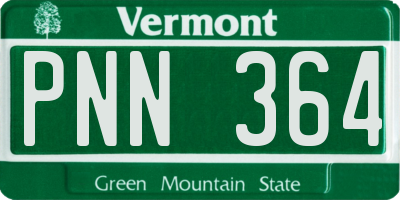 VT license plate PNN364