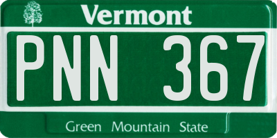 VT license plate PNN367