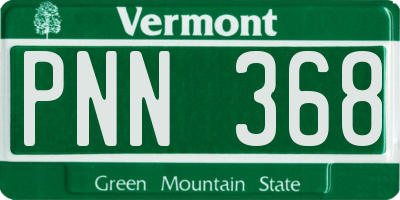 VT license plate PNN368