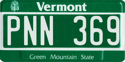 VT license plate PNN369