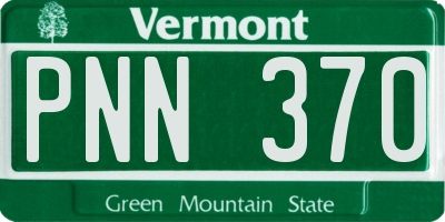 VT license plate PNN370