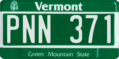 VT license plate PNN371