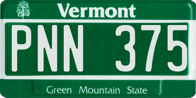 VT license plate PNN375