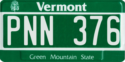 VT license plate PNN376