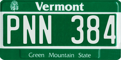 VT license plate PNN384