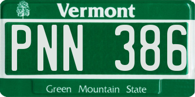 VT license plate PNN386