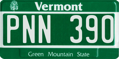VT license plate PNN390