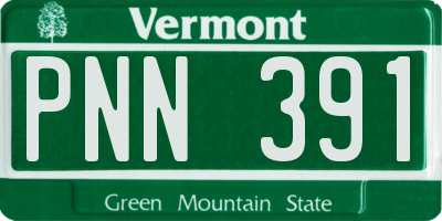 VT license plate PNN391