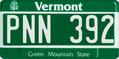 VT license plate PNN392