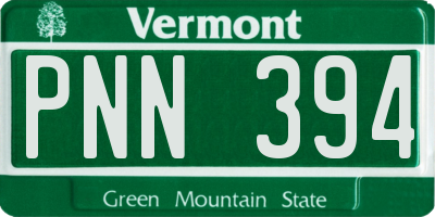 VT license plate PNN394
