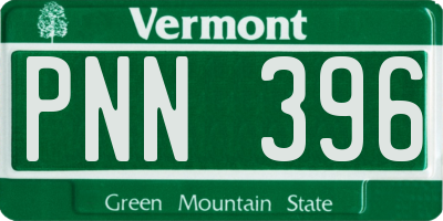 VT license plate PNN396