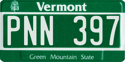 VT license plate PNN397