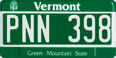 VT license plate PNN398