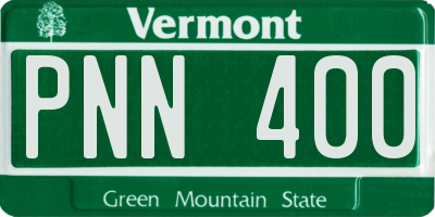VT license plate PNN400