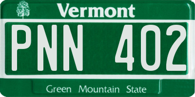 VT license plate PNN402