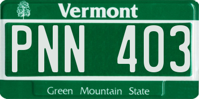 VT license plate PNN403