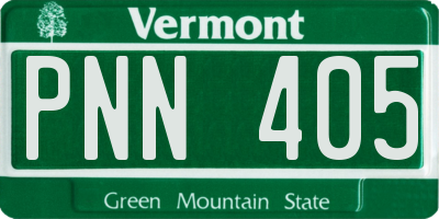 VT license plate PNN405