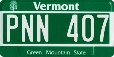 VT license plate PNN407