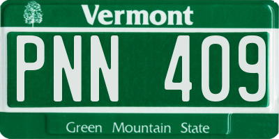 VT license plate PNN409