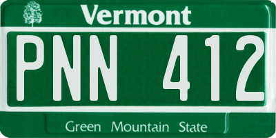 VT license plate PNN412