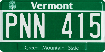 VT license plate PNN415