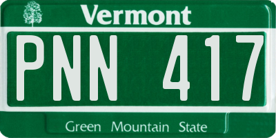 VT license plate PNN417