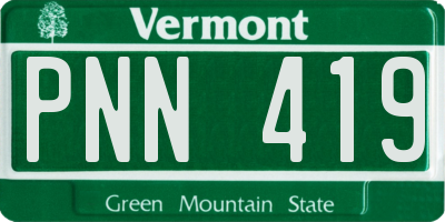 VT license plate PNN419