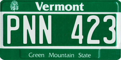 VT license plate PNN423