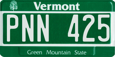 VT license plate PNN425