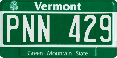 VT license plate PNN429